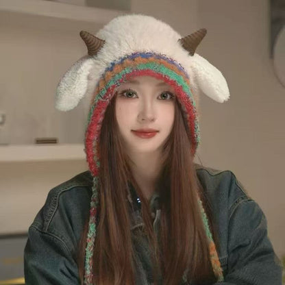 Fleece-Lined Beanie with Ear Flaps