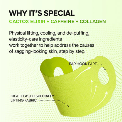 [Dr.Melaxin Official] CACTOX V-LIFTING MEWING BAND with Cactus Cooling Reduce Puffiness & Pore Tightening for Visible Pore Care Skin Repair