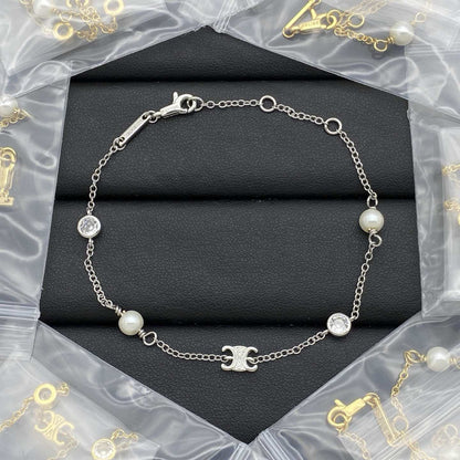 Celine Pearl Necklace Bracelet